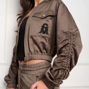 Steve Madden MELANI-T Women's bomber jacket in khaki green size M